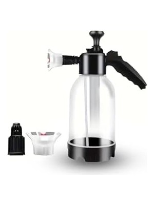 Güzel Hediyem Yüksek Basınçlı 2 Başlıklı Su & Köpük Pompası 2 Litre Çok Amaçlı Kullanım Su Köpük Püskürtücü Ev Otomobil Bahçe Için Uyumlu Kimyasal Dayanıklı Köpük Yapıcı Pompa