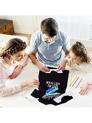 Güzel Hediyem 4 Adet Tişört, Hizalama Cetveli, Şablonlar, Cetvel, Tasarım, Dikiş Aksesuarı, Şeffaf Kılavuz Cetvel, Merkezleme, Süblimasyon Tasarımları, Kendin Yap Tişörtler Için, Yuvarlak Yakalı