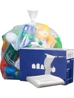 Güzel Hediyem Plasticplace 32-33 Galon Çöp Torbası 1,5 Mil Şeffaf Ağır Hizmet Çöp Kutusu Astarı 83,8 cm x 99,0 Cm, 100 Adet (1'li Paket) (W33LDC15)