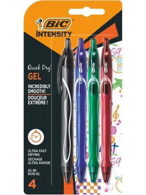 Bic Gelocity Hizli Kuruyan Jel Kalem 4'lü Set