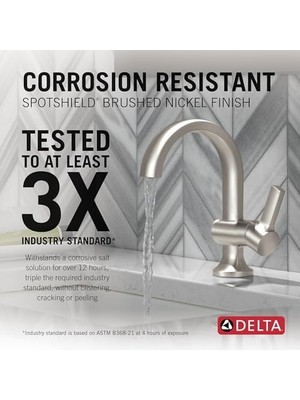 Güzel Hediyem Musluk Albion Tek Delikli Banyo Bataryası, Fırçalanmış Nikel Tek Kolu Banyo Bataryası, Banyo Lavabo Bataryası, Metal Push Pop-Up Drenaj Grubu, Spotshield Fırçalanmış Nikel 15855LF-SP