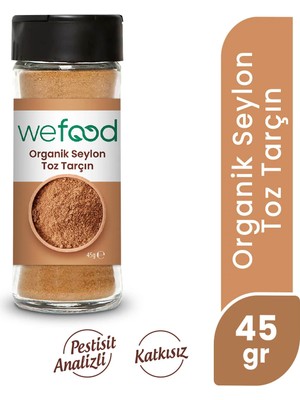 Wefood Organik Seylon Tarçın Tozu 45 gr 8682392174396