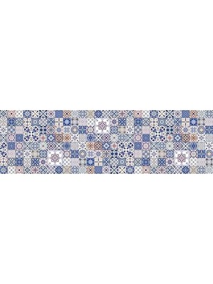 Güzel Hediyem Mutfak Tezgah Arası Folyo Kaplama Folyosu Mavi Desen 60 x 300