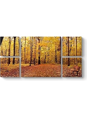 Güzel Hediyem Sarı Yapraklar Tablosu 126 x 63-5 Parçalı