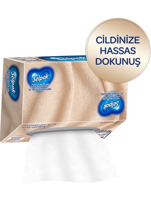 Selpak Kaşmir Özlü El ve Yüz Havlusu 80 Yaprak Kutulu Z Katlama Pratik Kullanım