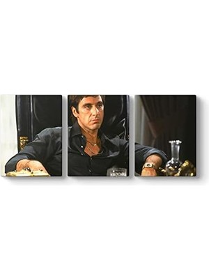 Güzel Hediyem Al Pacino - Scarface Tablosu 126 x 55-3 Parçalı