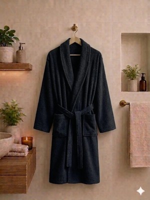 Mysoft Home Şalyaka Bornoz %100 Pamuk