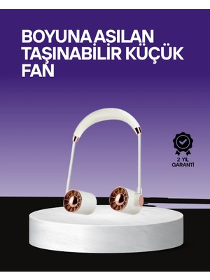 Savarga Boyun Askılı Katlanabilir Fan 1000 Mah USB Şarjlı Taşınabilir