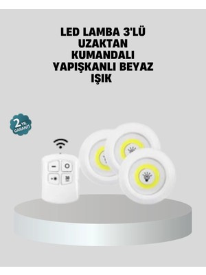 Savarga Uzaktan Kumandalı 3’lü Ayarlanabilir Spot LED Işık Seti