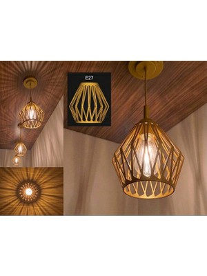 DK Creative Modern Geometrik Sarkıt Avize – 3D Tasarım Aydınlatma E27 20 cm