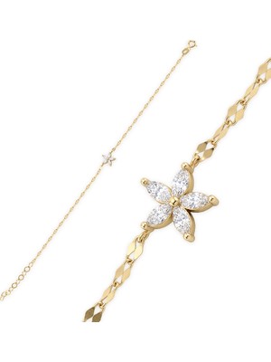 Lilarote Fleur Marquise Altın Bileklik