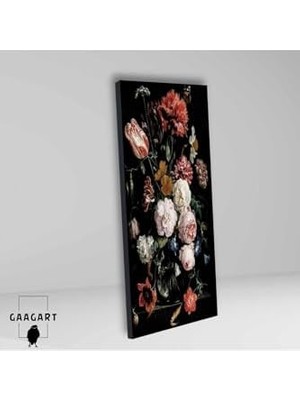 Güzel Hediyem Panaromik Dikey Kanvas Tablo Çok Renkli Karışık Çiçekler, 50 x 100
