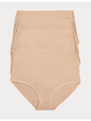 Marks & Spencer 5'li Saf Pamuklu Full Brief Külot Seti