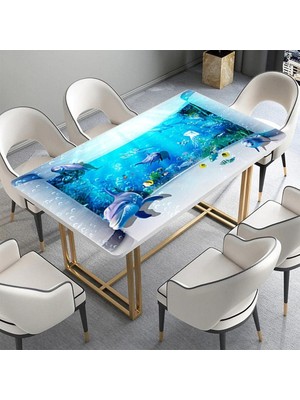 Grains Global Masa Kaplama Folyosu Mobilya Masa Kaplama Folyoları 3D Akvaryum