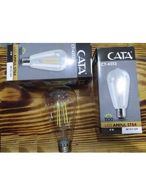 Cata LED Ampul CT-4353 8 W Beyaz Renk Rustik Ampul E-27 Duy Tipi 1080 Lümen