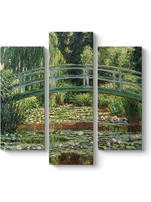 Grains Global Claude - Footbridge Tablosu 96 x 90-3 Parçalı