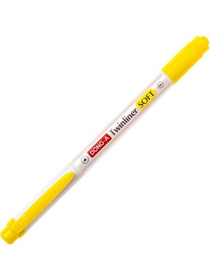 Dong-A Twinliner Soft Fosforlu Kalem Limon Sarı No:02 1 Adet Güvenli ve Kokusuz Kullanım