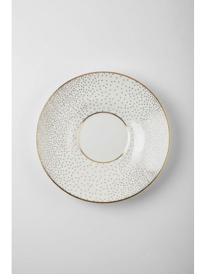 UltraMint 6'lı Noktalı Altın Yaldızlı Çay Tabağı 12CM Seti