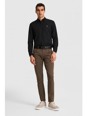 U.S. Polo Assn. Erkek Vizon Kanvas Pantolon 50326128-VR052