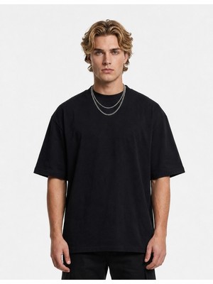Fandr Studio Unisex Basic Düz Baskısız Oversize T-Shirt