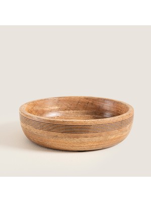 Chakra Raye Ahşap Sunum Tabağı 20X20X5 cm Natural