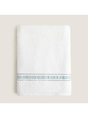 Chakra Alda Bambu Banyo Havlusu 85X150 cm Marın Mavı