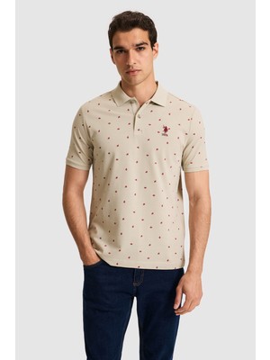U.S. Polo Assn. Erkek Regular Fit Polo Yaka Açık Haki Tişört 50327004-VR183