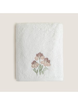 Chakra Belda Bambu Yüz Havlusu 50X90 cm Beyaz