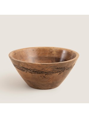Chakra Spiga Ahşap Sunum Kasesi 25x25x11cm Natural