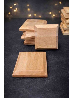 Htd Wood Ahşap Kayın Bardak Altlığı