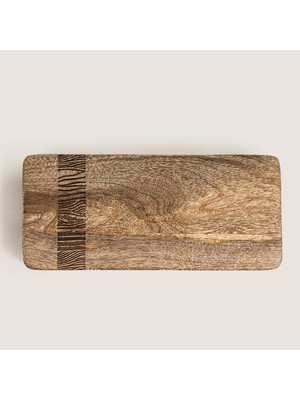 Chakra Felicita Ahşap Sunum Tabağı 10X23 H 2,32 cm Natural
