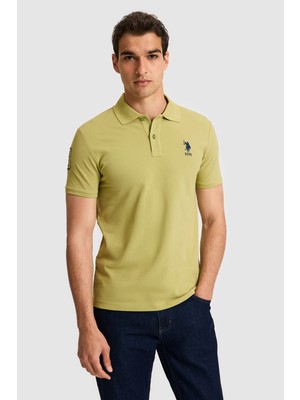 U.S. Polo Assn. Erkek Lila Slim Fit Polo Yaka Basic Tişört 50326920-VR016