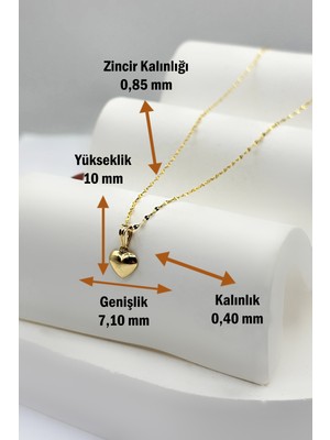 Diamine Pırlanta 14 Ayar Altın ( Arkası Boş ) Mini Kalp Kolye