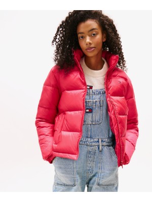 Tommy Hilfiger Tommy Jeans Hood Essentials Kadın Pembe Puffer Mont