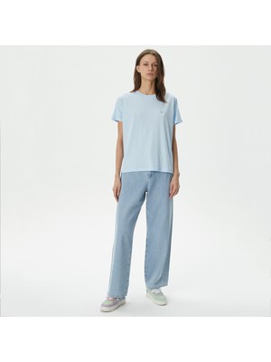 Lacoste Loose Fit Kadın Mavi Pantolon