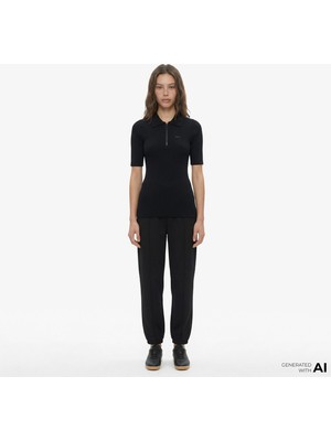 Lacoste Kadın Siyah Pantolon