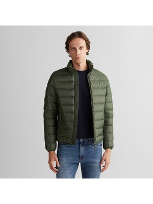 Gant Erkek Yeşil Regular Fit Dik Yaka Kaz Tüyü Mont