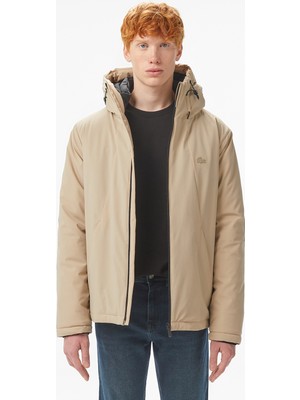 Lacoste Erkek Kapüşonlu Bej Mont