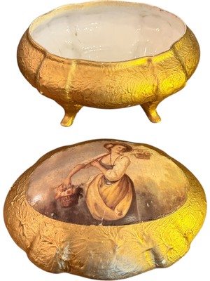TT Limoges Porselen Bonboniyer 20 cm 17 cm 13 cm Ölçülerinde