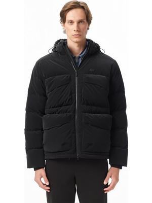 Lacoste Erkek Kapüşonlu Siyah Mont