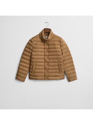 Gant Kadın Kahverengi Regular Fit Dik Yaka Kaz Tüyü Mont