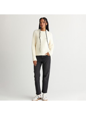 Gant Kadın Siyah Straight Fit Jean Pantolon