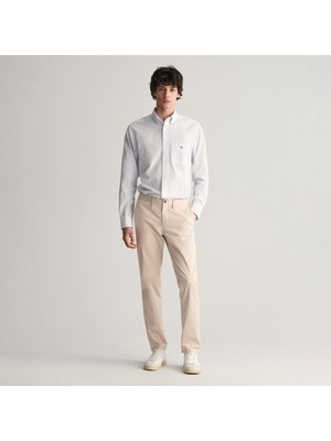 Gant Erkek Krem Slim Fit Chino Pantolon