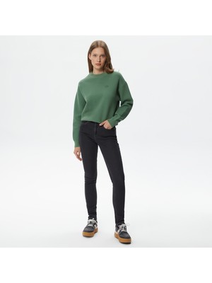 Lacoste Kadın Skinny Fit Denim Açık Gri Pantolon