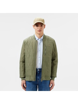 Lacoste Erkek Regular Fit Dik Yaka Kapitone Yeşil Mont