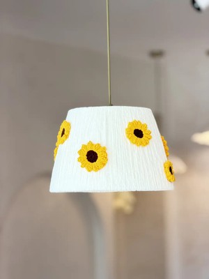 Maison Avf Punch Kadife Ayçiçek Detaylı Modern Sarkıt Avize