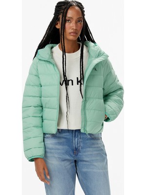 Calvin Klein Lightweight Quilted Kadın Yeşil Mont