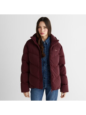 Gant Kadın Bordo Regular Fit Fermuarlı Mont