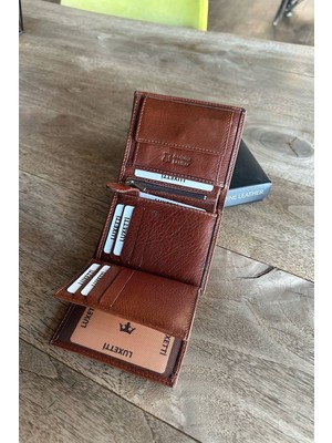 Luxetti Hakiki Deri Klasik Siyah Cüzdan (11.5cm x 9cm)