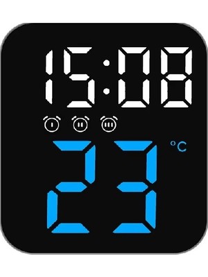 Armasse LED Ekranlı Dijital Çalar Saat – Masaüstü   Termometre Alarm Saati